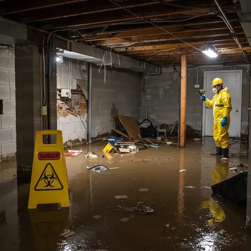 Flooded Basement Electrical Hazard in Herricks, NY Property